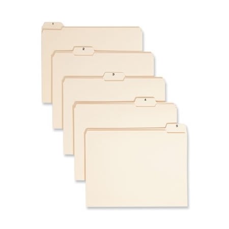 Smead, INDEXED FILE FOLDER SETS, 1/5-CUT TABS, 1-31, LETTER SIZE, MANILA, 31 Pieces